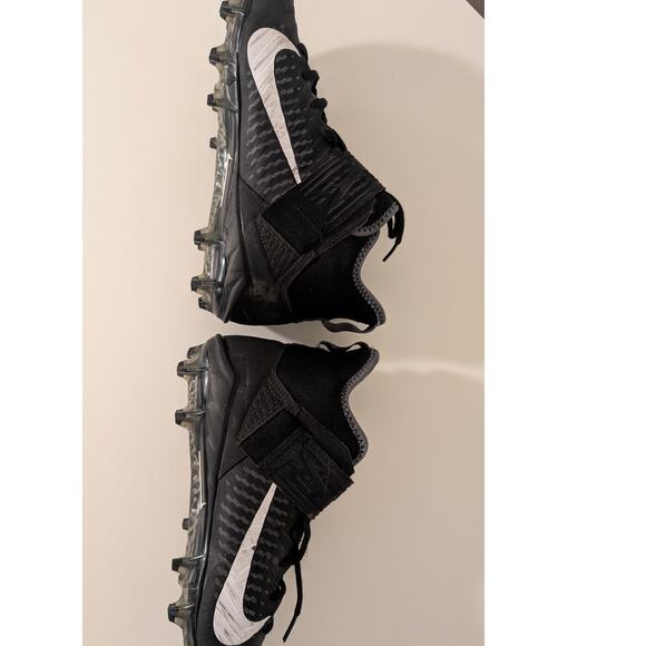 Nike Shoe Alpha Menace Pro 2 Mid Black White Traction Size US 9 Football Cleats - Picture 8 of 9